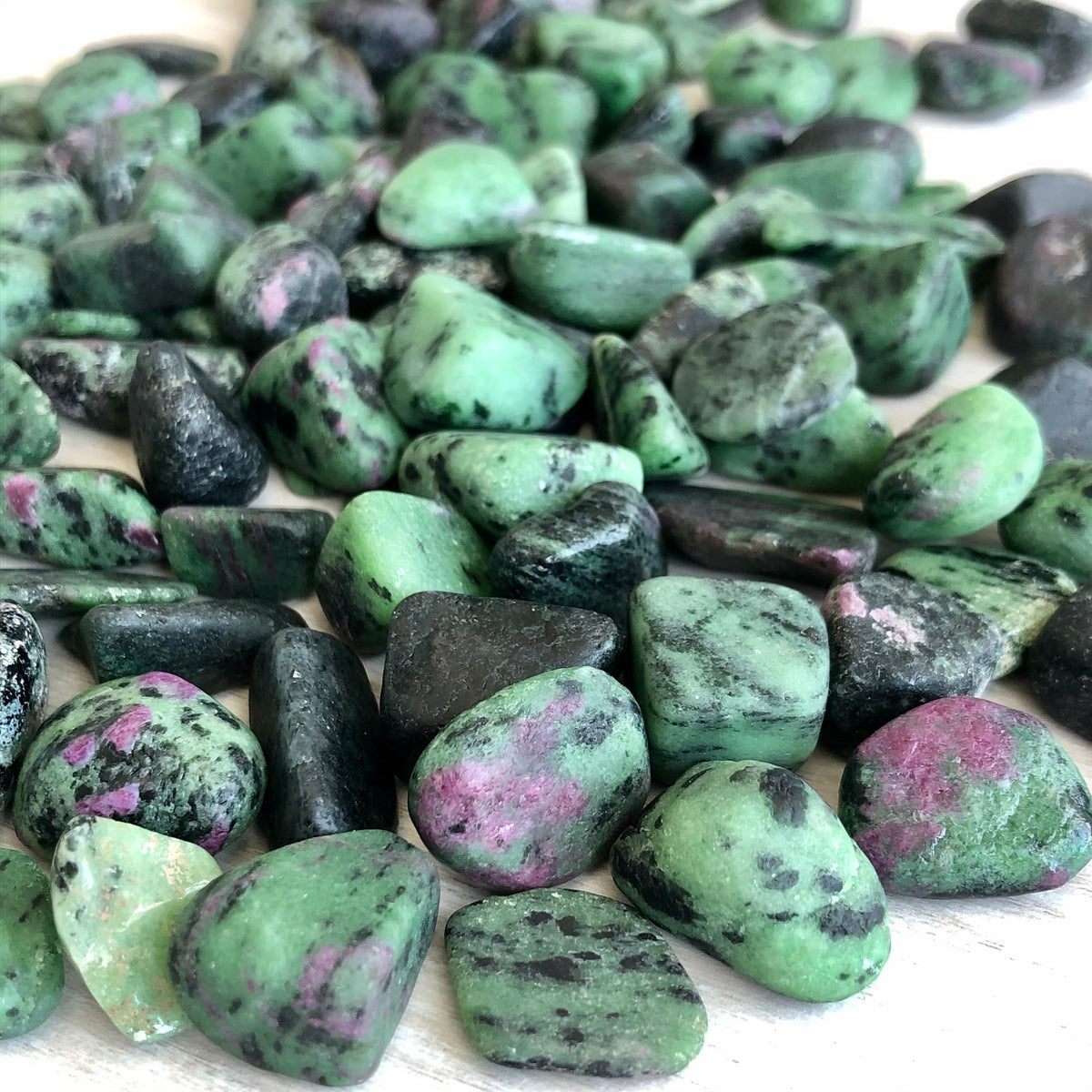 Ruby in Zoisite Tumbled Pocket Stone Crystal Specimen – Wholehearted Crystal Creations