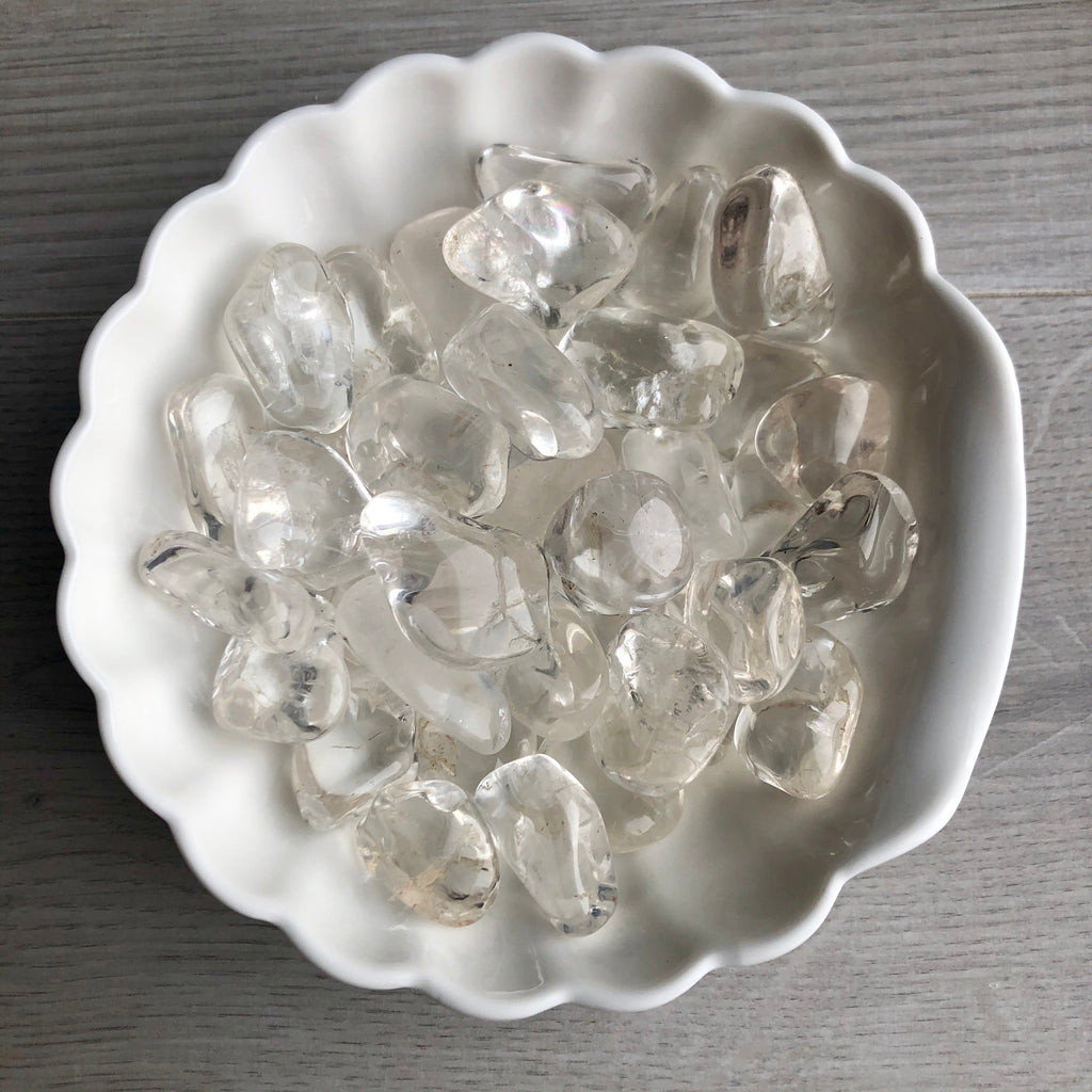 Clear Quartz Pocket Stone Tumbled Crystal Specimen Medium – Wholehearted Crystal Creations