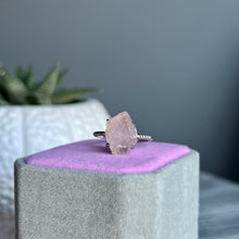 Morganite (raw) ring