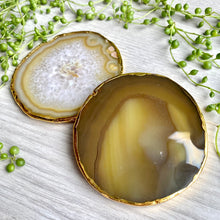 Yellow Agate Coaster Crystal Set (13)