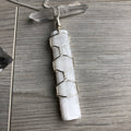 Selenite wire wrapped crystal necklace on silver chain – Wholehearted Crystal Creations