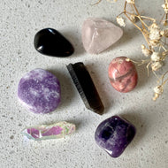 Grief and Loss Pocket Stone Crystal Set – Wholehearted Crystal Creations