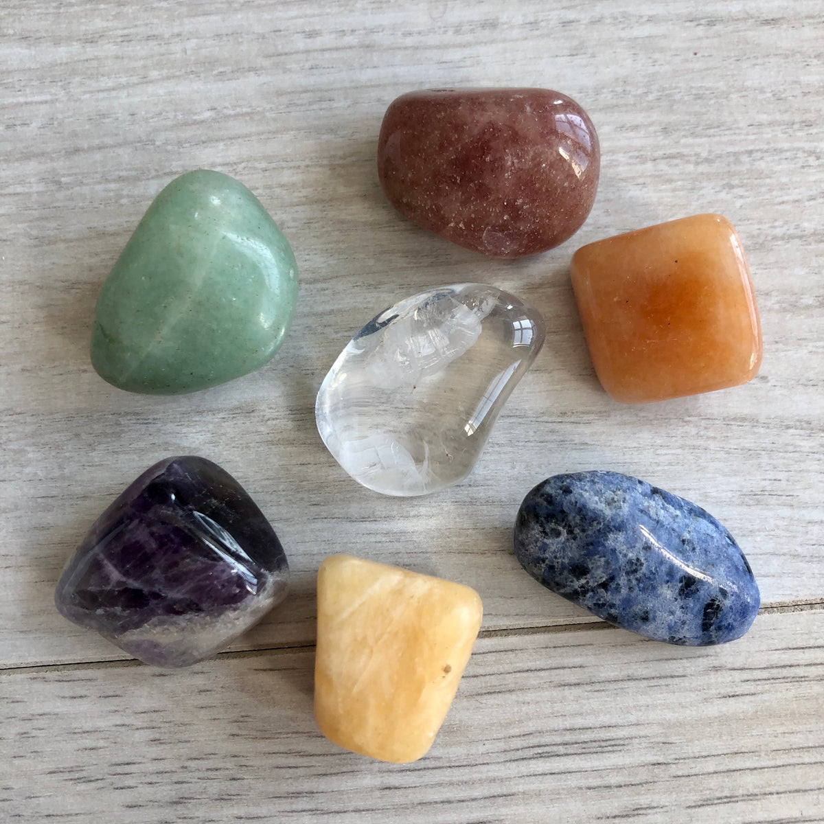 7 Chakra Healing Crystal Specimen Tumble Set