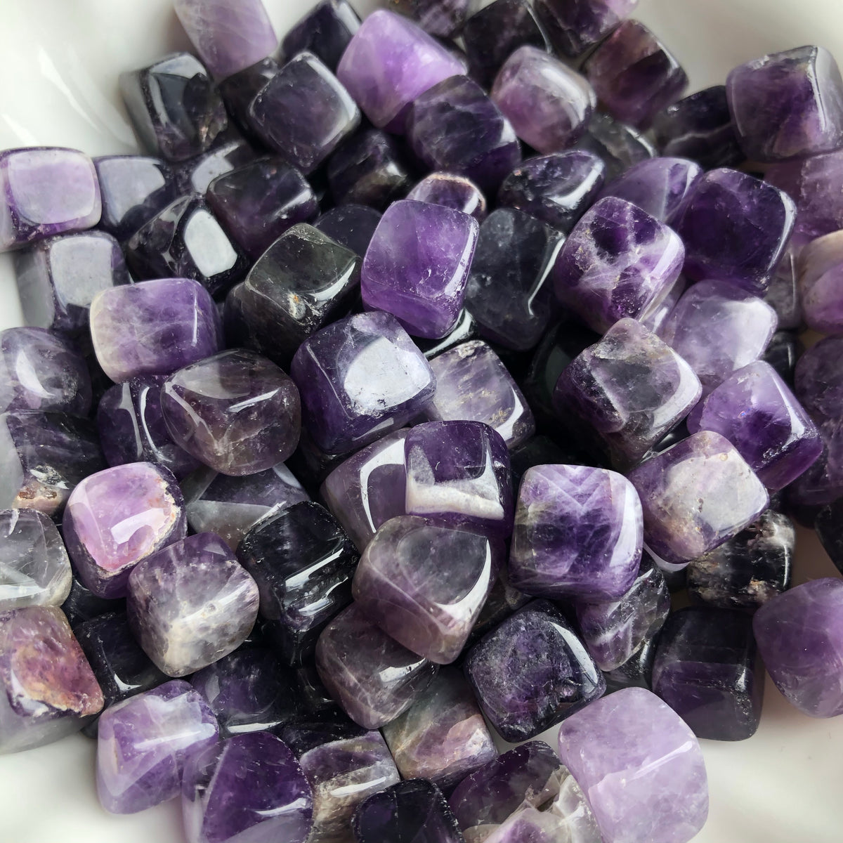 Amethyst Cube Tumbled Stone Crystal Specimen – Wholehearted Crystal Creations
