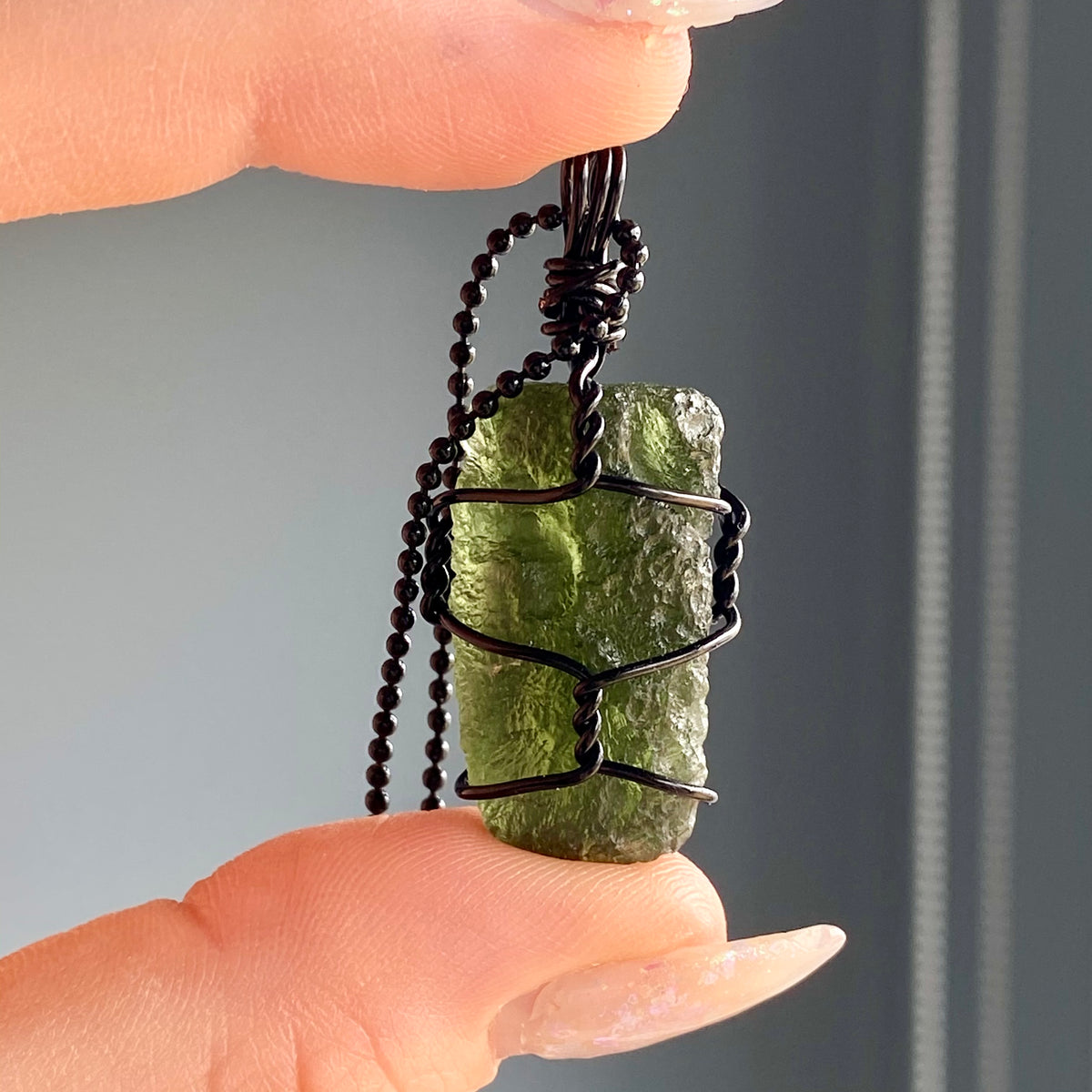 Moldavite Wire Wrapped Necklace – Wholehearted Crystal Creations