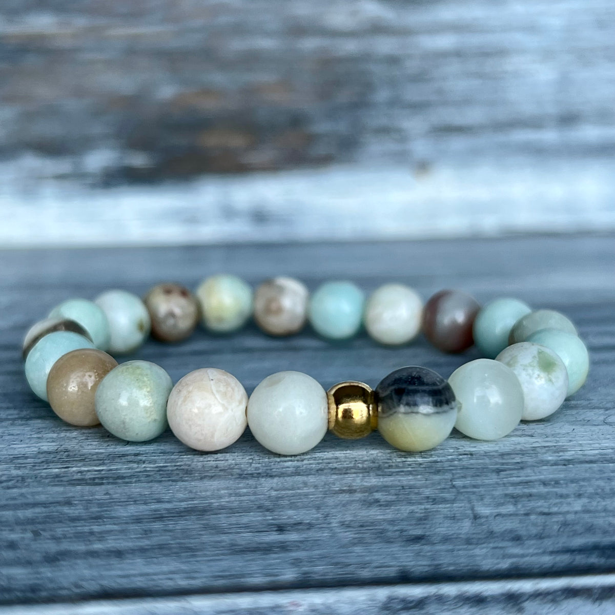 Gloss Amazonite Stretch Bracelet – Wholehearted Crystal Creations