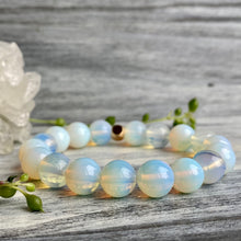 Opalite Stretch Bracelet with Rose Gold Spacer