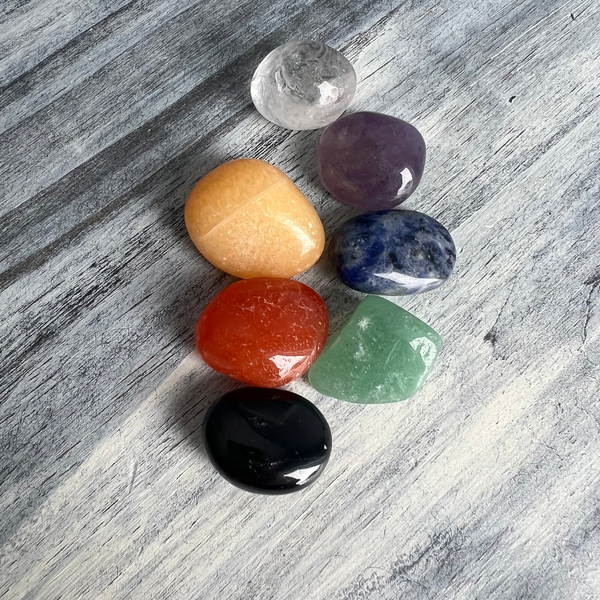 7 Chakra Healing Crystal Specimen Tumble Set – Wholehearted Crystal Creations