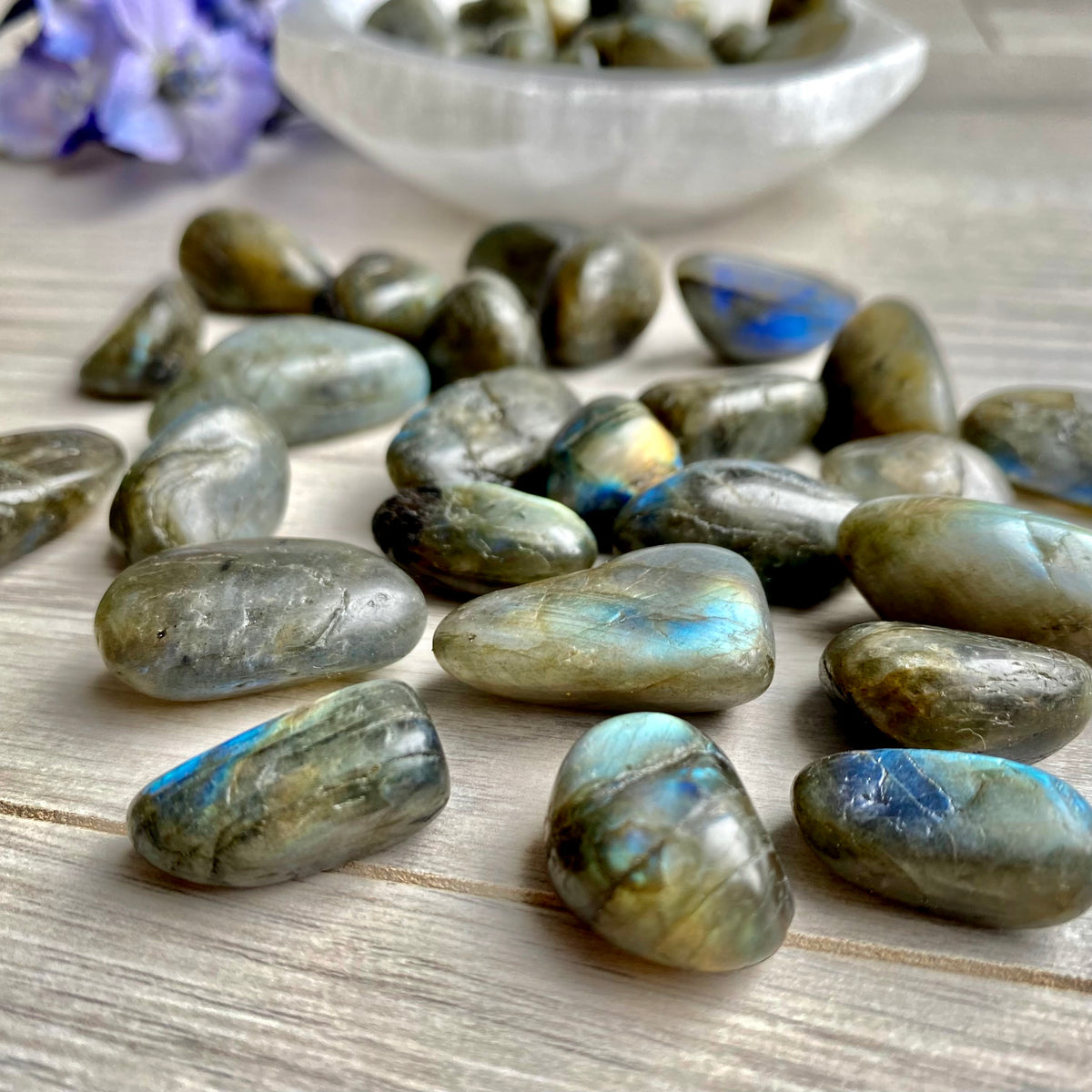 Labradorite Medium Tumbled Pocket Stone Crystal – Wholehearted Crystal Creations