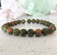 Unakite Jasper Stretch Bracelet