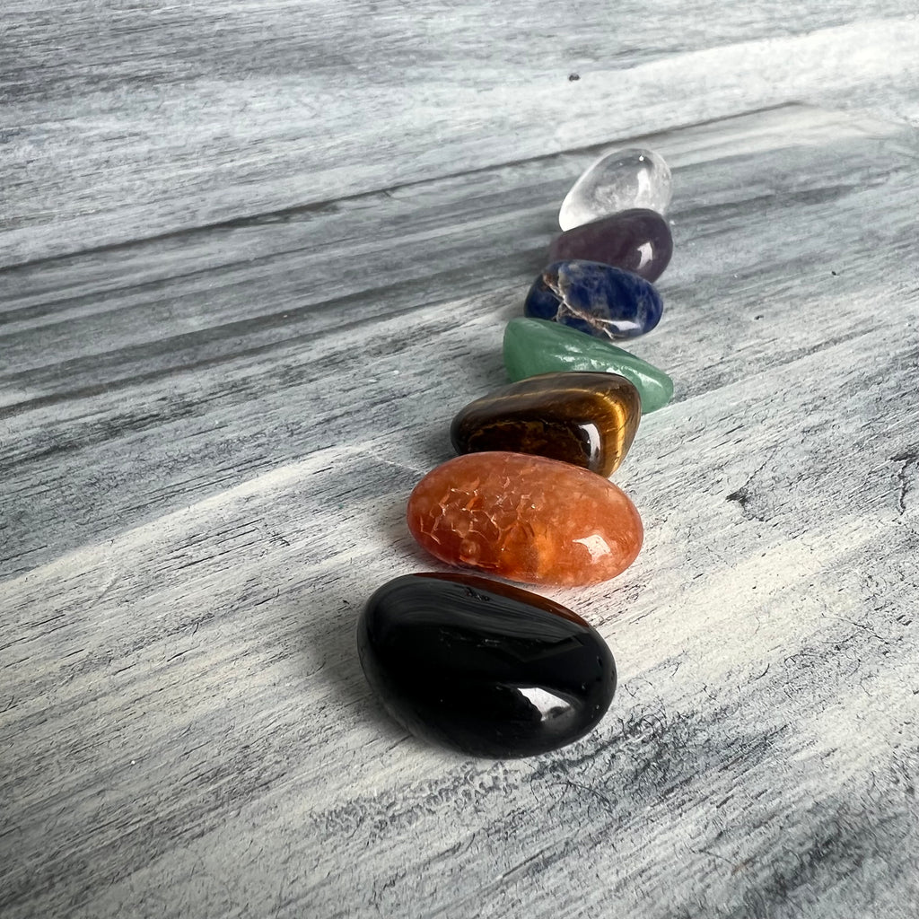 7 Chakra Healing Crystal Specimen Tumble Set – Wholehearted Crystal Creations
