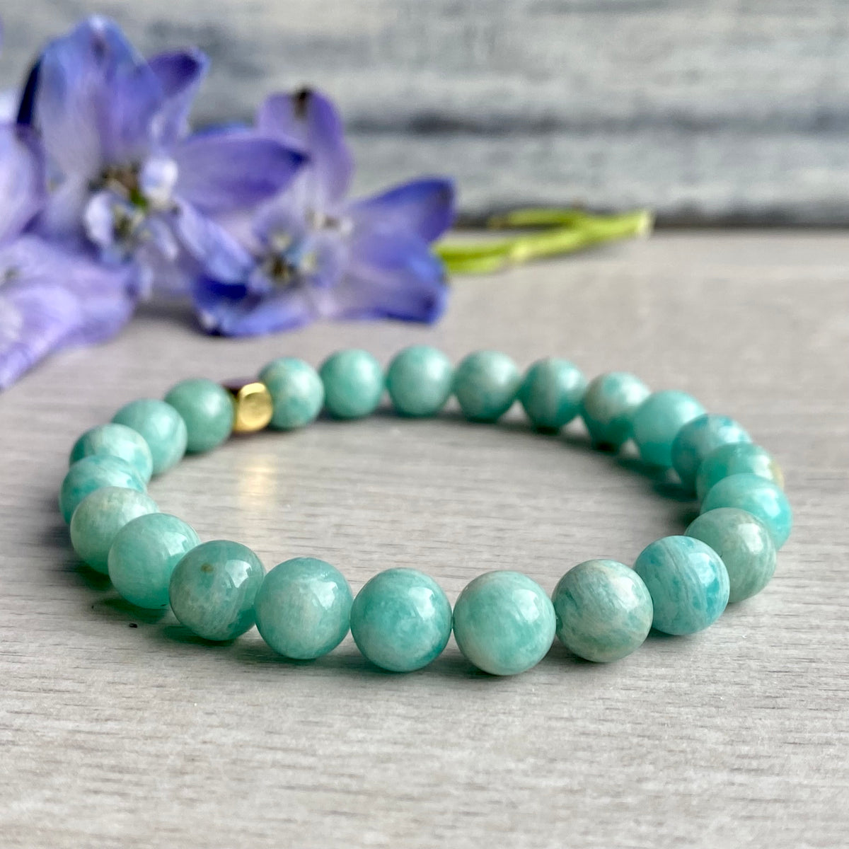Amazonite Beaded Stretch Bracelet – Wholehearted Crystal Creations