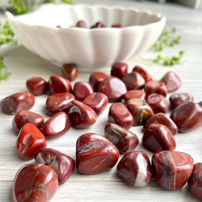 Red Jasper pocket stone crystal specimen