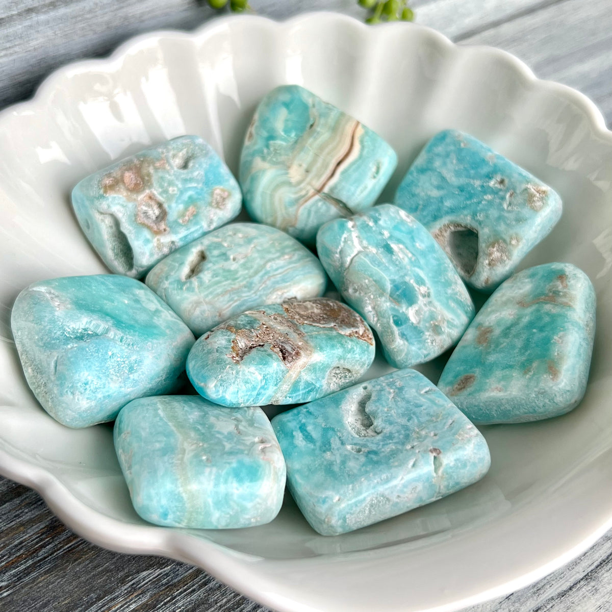 Blue Aragonite Caribbean Calcite Pocket Stone Large – Wholehearted Crystal Creations