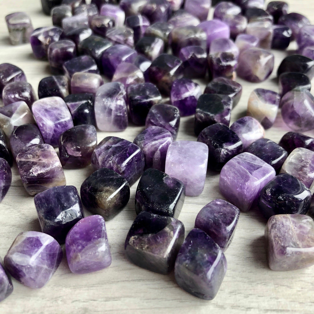 Amethyst Cube Tumbled Stone Crystal Specimen – Wholehearted Crystal Creations