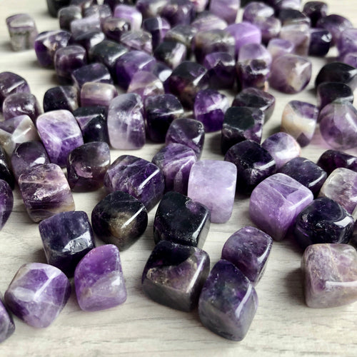 Amethyst Cube Tumbled Stone Crystal Specimen – Wholehearted Crystal Creations