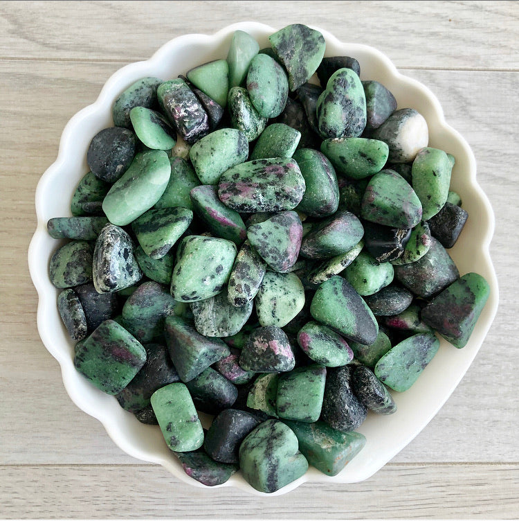 Ruby in Zoisite Tumbled Pocket Stone Crystal Specimen – Wholehearted Crystal Creations
