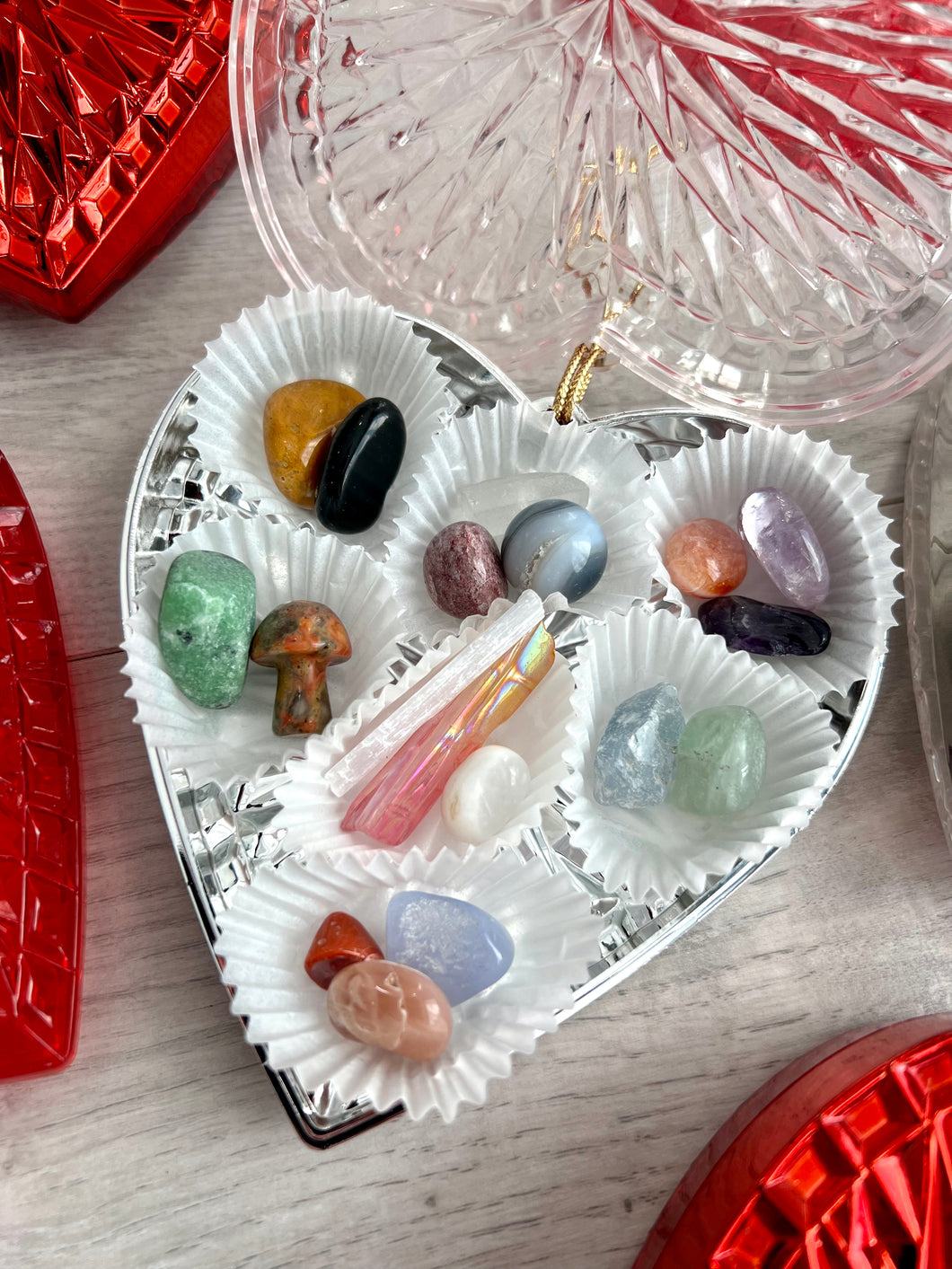 WholeHEARTed justlove Valentine’s Day box of crystals