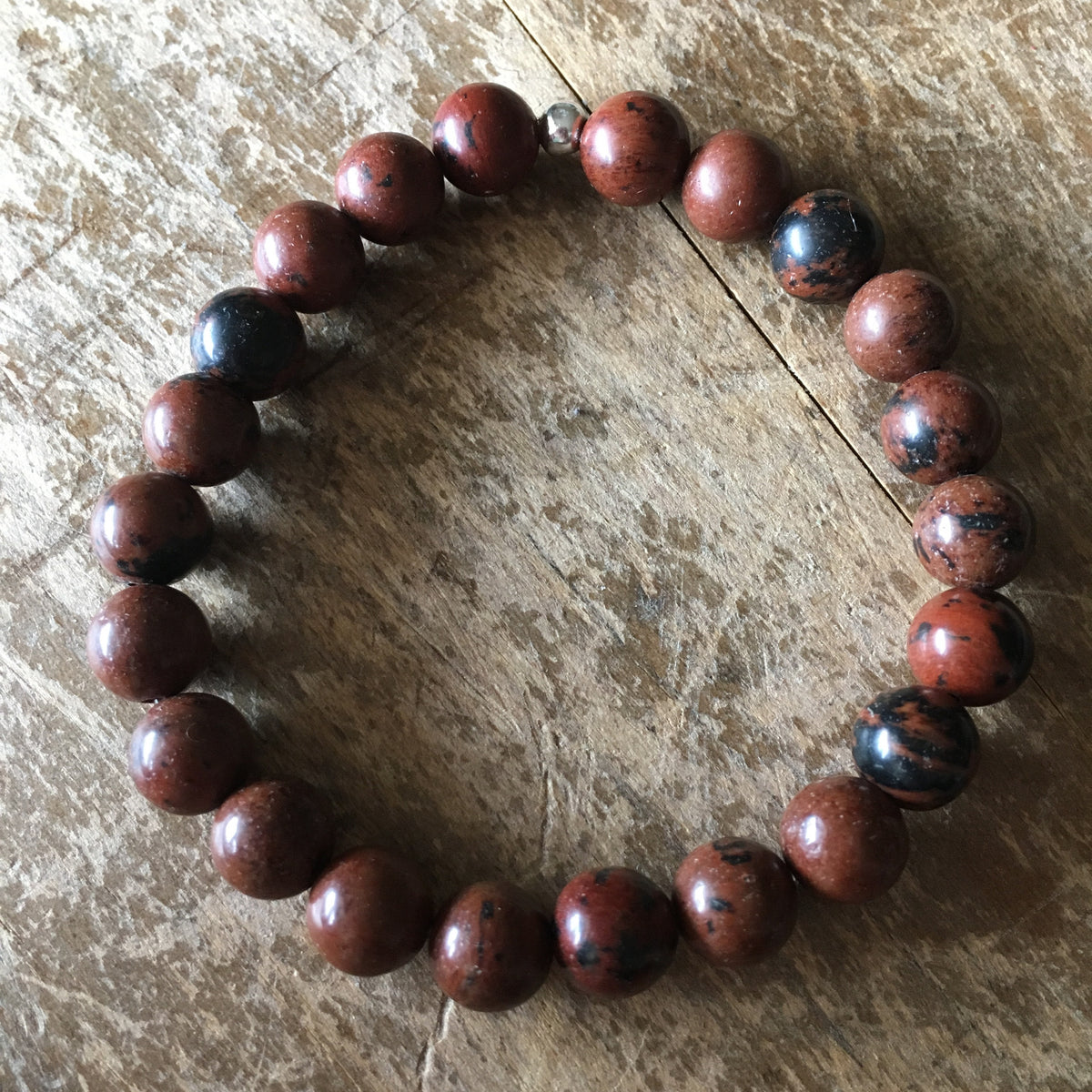 Mahogany Obsidian Stretch Bracelet – Wholehearted Crystal Creations