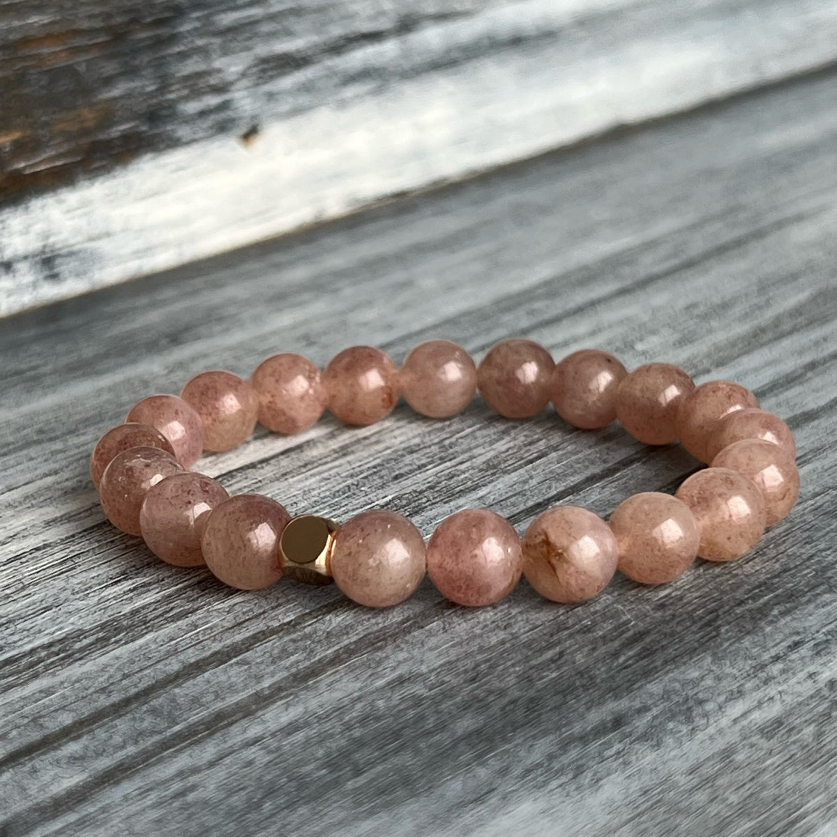 Strawberry Quartz Hematite Stretch Bracelet – Wholehearted Crystal Creations