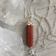Red Jasper Long Chain Pendant Necklace – Wholehearted Crystal Creations
