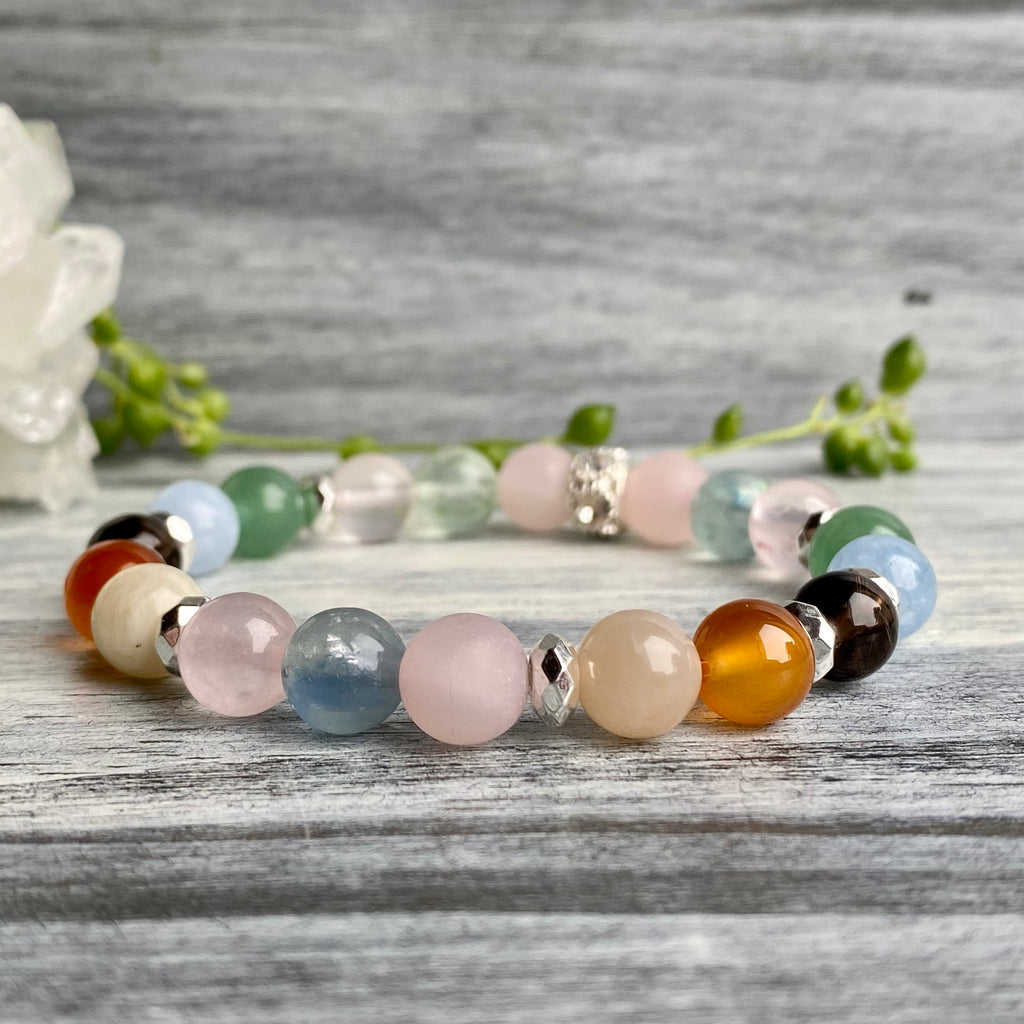 Fertility & Pregnancy Support Intention Bracelet with Silver Hematite Spacers – Wholehearted Crystal Creations