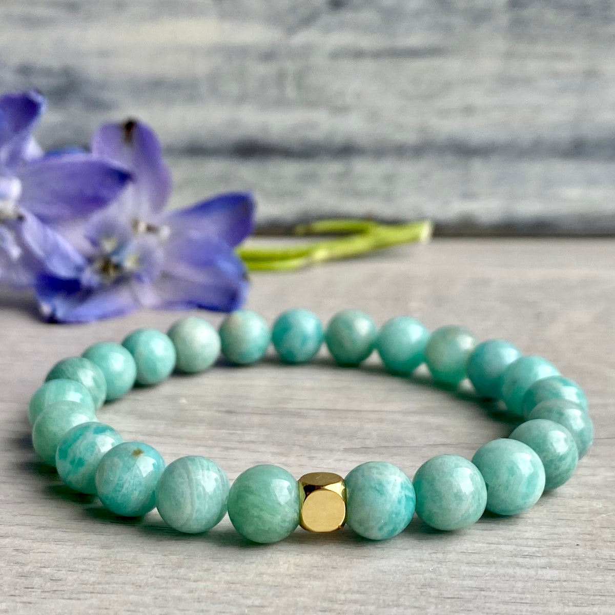 Amazonite Beaded Stretch Bracelet – Wholehearted Crystal Creations