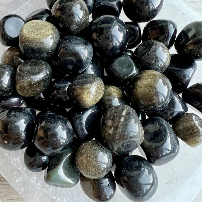 Obsidian (mixed) Tumbled pocket stone specimen