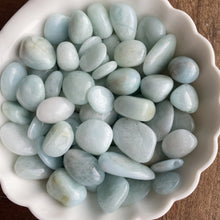 Aquamarine Tumbled Pocket Stones (Med)