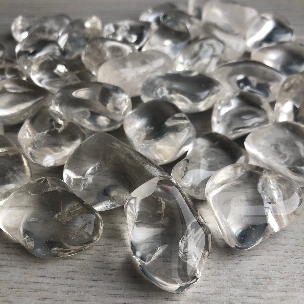 Clear Quartz Pocket Stone Tumbled Crystal Specimen Medium – Wholehearted Crystal Creations