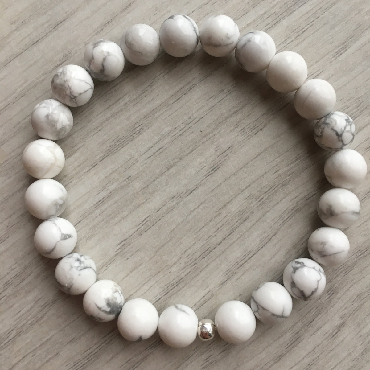 Matte Howlite Stretch Bracelet 8mm – Wholehearted Crystal Creations