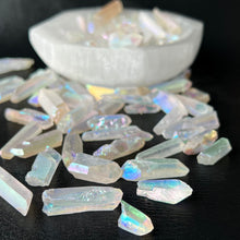Angel Aura Quartz crystal point pocket stone specimen xs