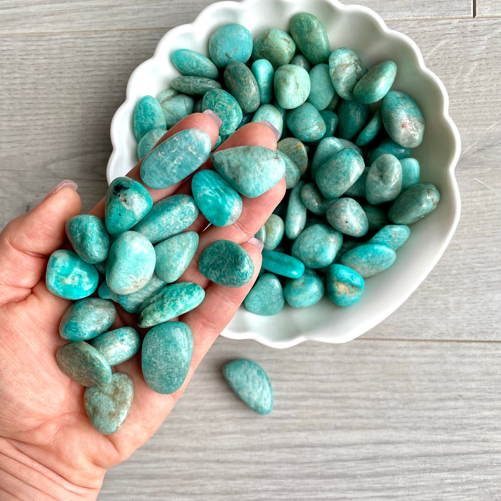 Amazonite Tumbled Pocket Stone Crystal Specimen – Wholehearted Crystal Creations
