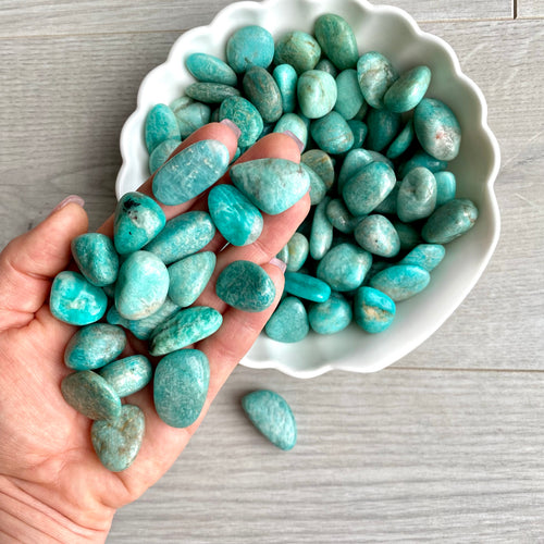 Amazonite Tumbled Pocket Stone Crystal Specimen – Wholehearted Crystal Creations