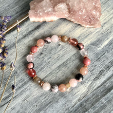 Just Pink Stretch Bracelet with Rose Gold Hematite