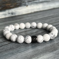 Matte Howlite Bracelet Black Brass Pave CZ Spacer – Wholehearted Crystal Creations
