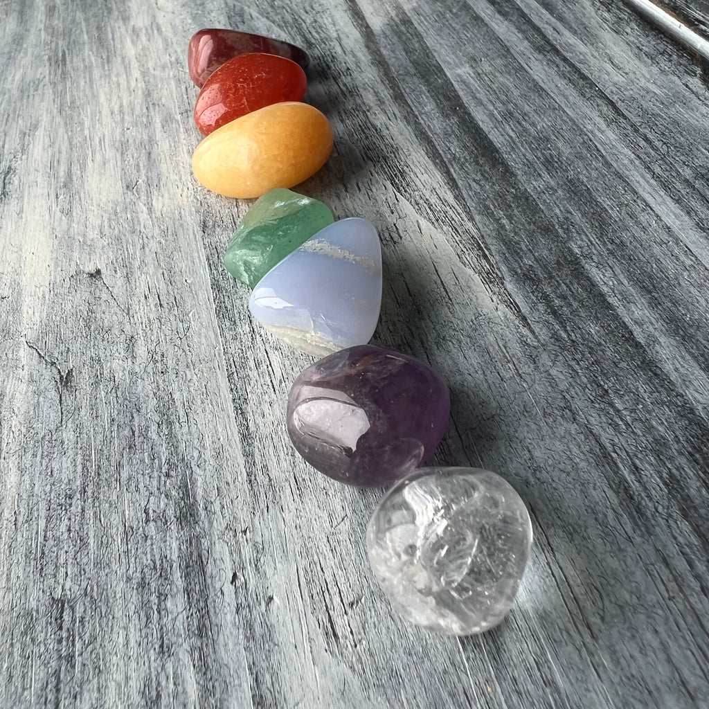 7 Chakra Healing Crystal Specimen Tumble Set – Wholehearted Crystal Creations