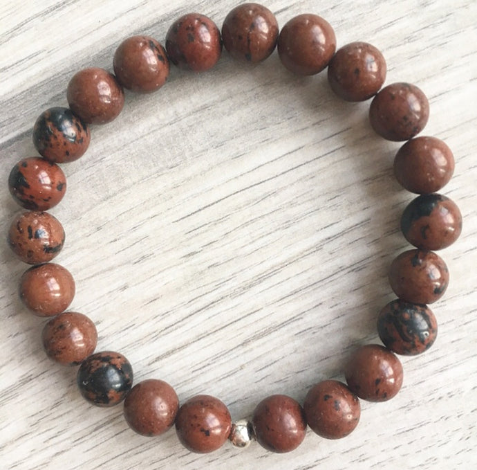 Mahogany Obsidian Stretch Bracelet