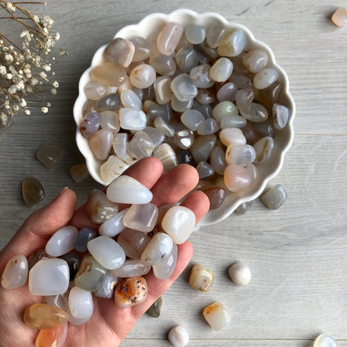 Agate Tumbled Pocket Stone Crystal Specimen – Wholehearted Crystal Creations