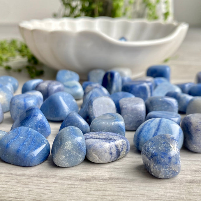 Blue Aventurine tumbled pocket stone specimen