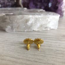Angel Aura Faux Druzy 10mm gold fantasy stud earrings